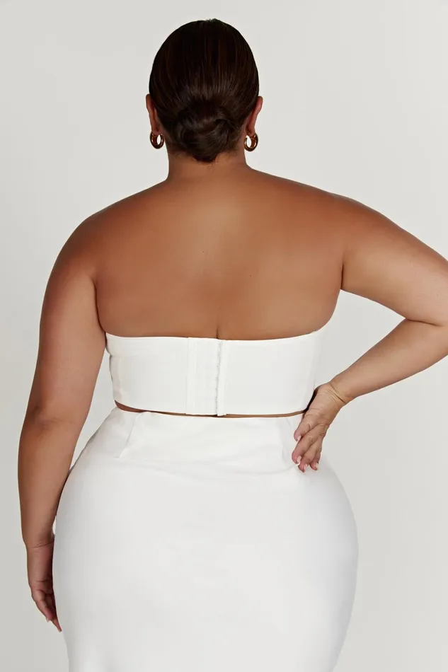 Women Paloma Rose Crop Top 8211 White White Meshki Bachelorette