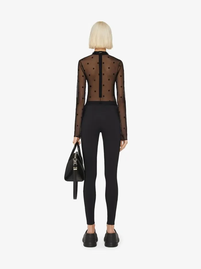 Women Pants and Shorts Givenchy Leggings In Jersey With GIVENCHY Waistband Black