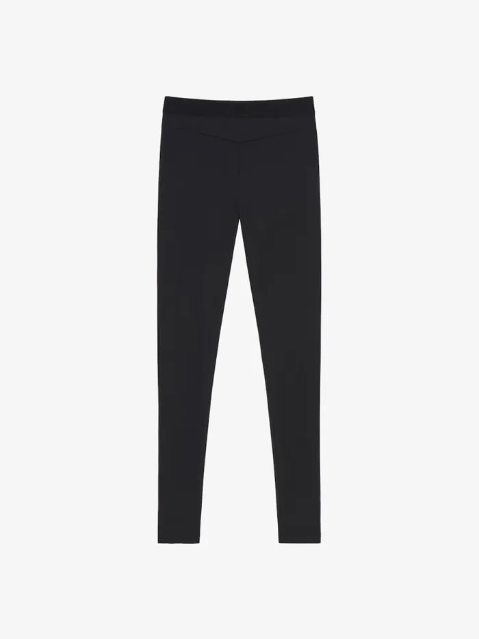 Women Pants and Shorts Givenchy Leggings In Jersey With GIVENCHY Waistband Black