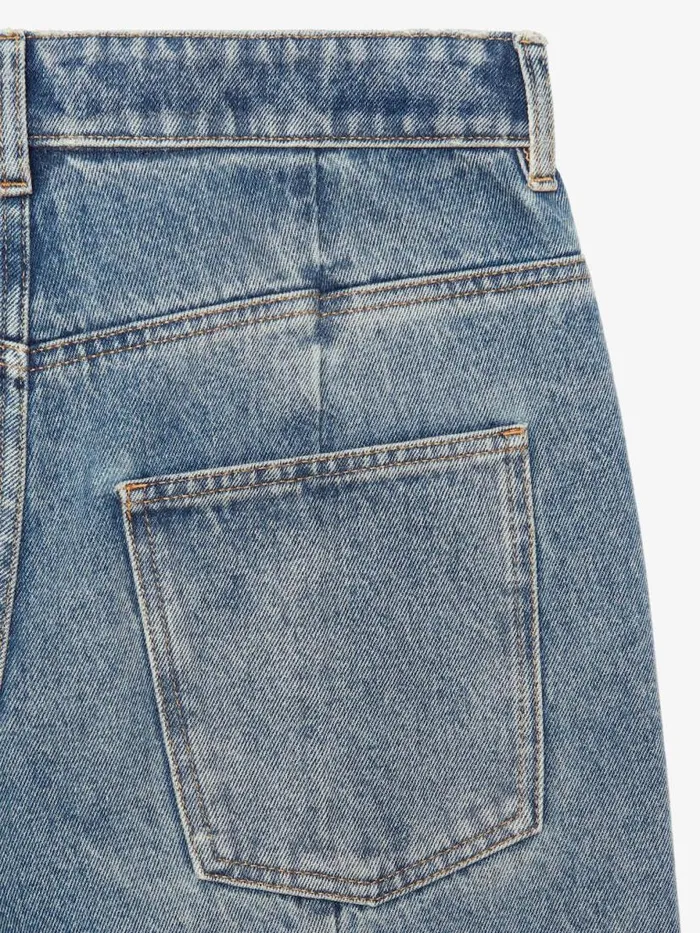 Women Pants and Shorts Givenchy Oversized Jeans In Denim With Stitching Details Medium Blue