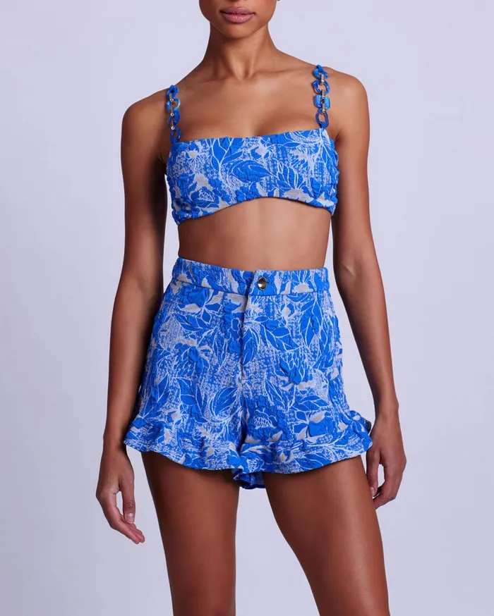 Women PatBO Bottoms Jacquard Shorts Lapis