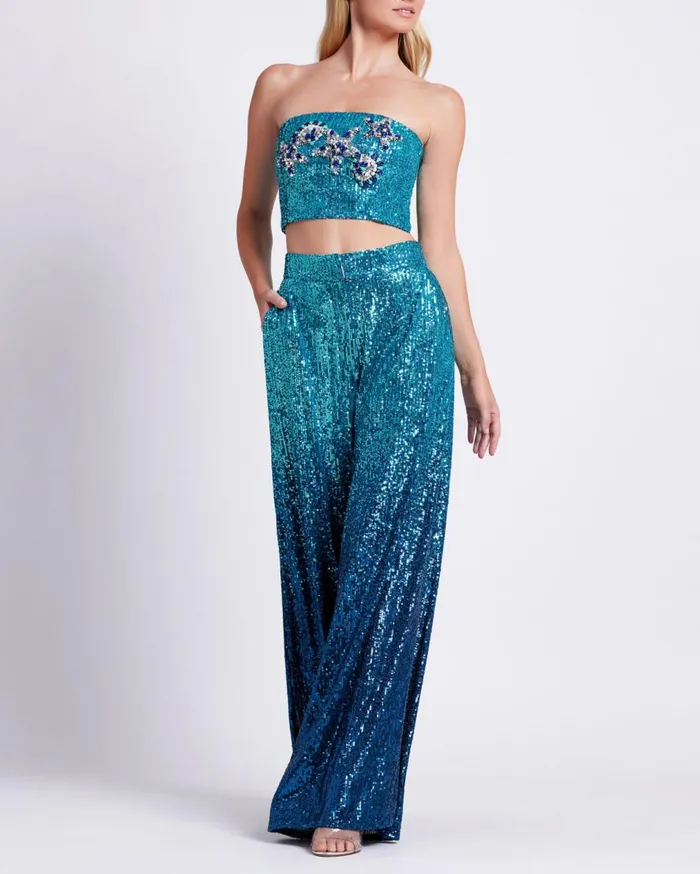 Women PatBO Bottoms OMBRE SEQUIN WIDE LEG PANT FINAL SALE High Tide Women PatBO Bottoms OMBRE SEQUIN WIDE LEG PANT FINAL SALE High Tide