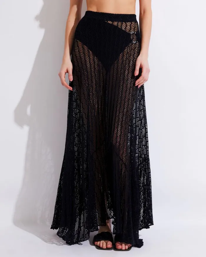 Women PatBO CoverUps LACE BEACH SKIRT Black Women PatBO CoverUps LACE BEACH SKIRT Black