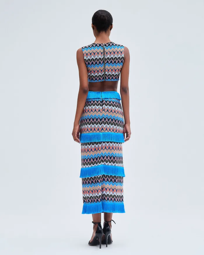 Women PatBO Dresses and Jumpsuits Crochet Cutout Midi Dress Black Multi