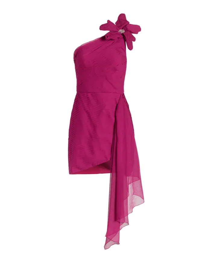 Women PatBO Dresses and Jumpsuits Flower Appliqu Mini Dress FINAL SALE Pink