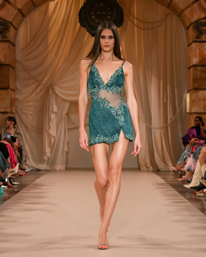 Women PatBO Dresses and Jumpsuits STARDUST EMBROIDERED MINI DRESS FINAL SALE Azure