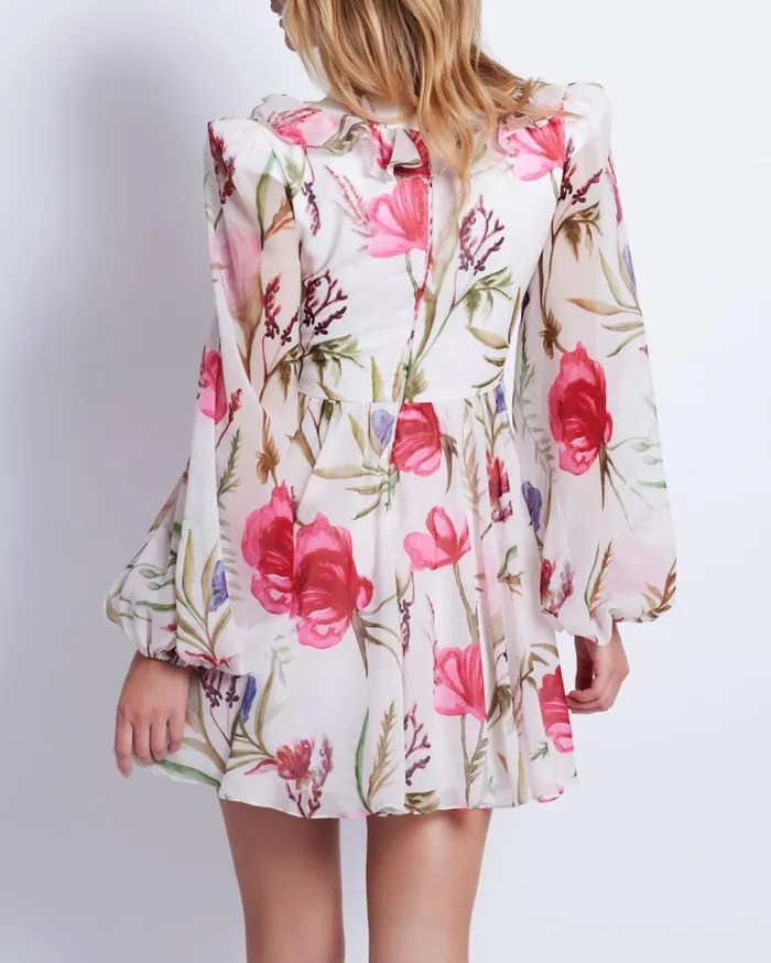 Women PatBO Dresses and Jumpsuits Viera VNeck Mini Dress White Women PatBO Dresses and Jumpsuits Viera VNeck Mini Dress White