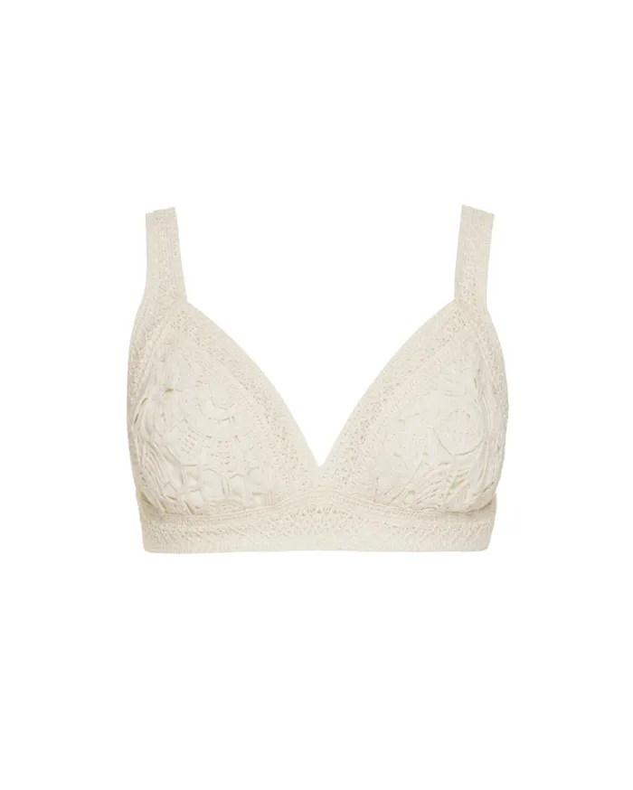 Women PatBO Matching Sets Crochet Bralette Wheat Women PatBO Matching Sets Crochet Bralette Wheat