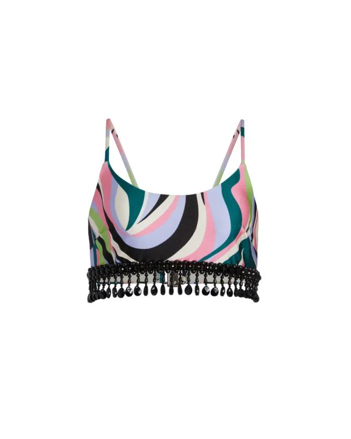 Women PatBO Matching Sets DELOS BEADED CROPPED TOP FINAL SALE Black Multi