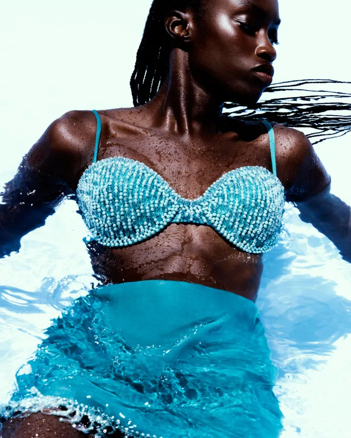 Women PatBO Matching Sets HandBeaded Bustier Top Curaao
