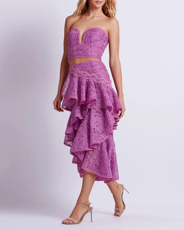 Women PatBO Matching Sets Lace Midi Skirt EXCLUSIVE Orchid