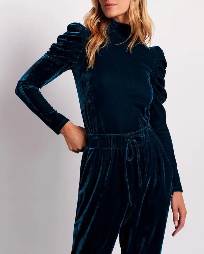 Women PatBO Matching Sets Luxe Velvet Jogger FINAL SALE Azure Women PatBO Matching Sets Luxe Velvet Jogger FINAL SALE Azure