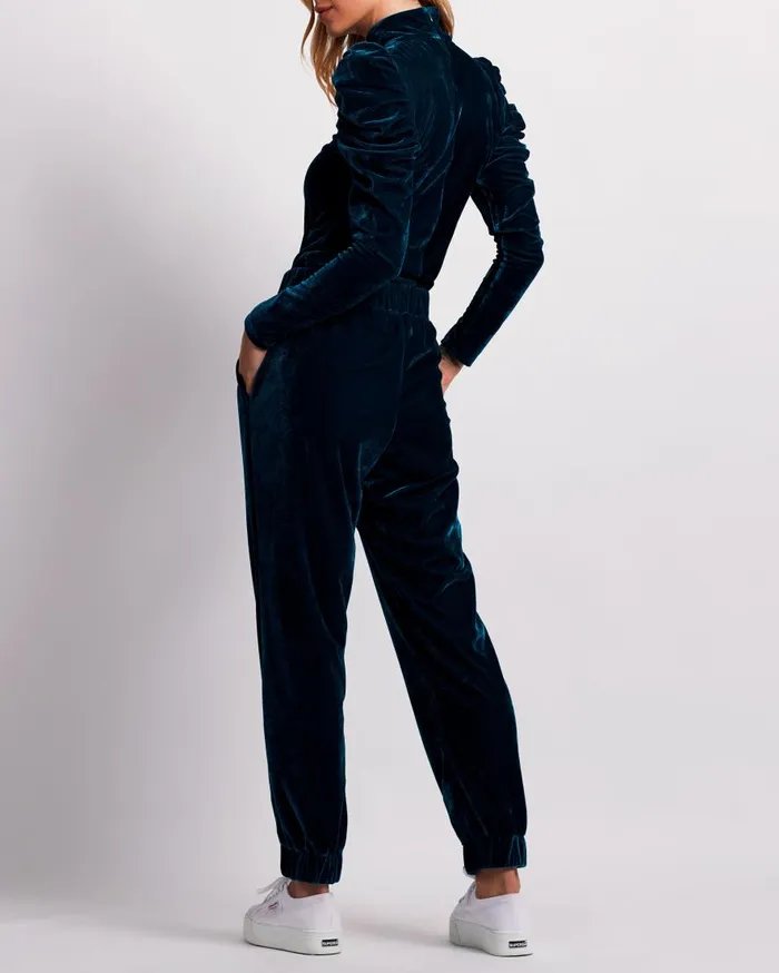 Women PatBO Matching Sets Luxe Velvet Jogger FINAL SALE Azure Women PatBO Matching Sets Luxe Velvet Jogger FINAL SALE Azure