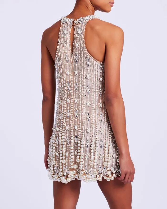 Women PatBO Matching Sets PearlBeaded Tunic Ivory Women PatBO Matching Sets PearlBeaded Tunic Ivory
