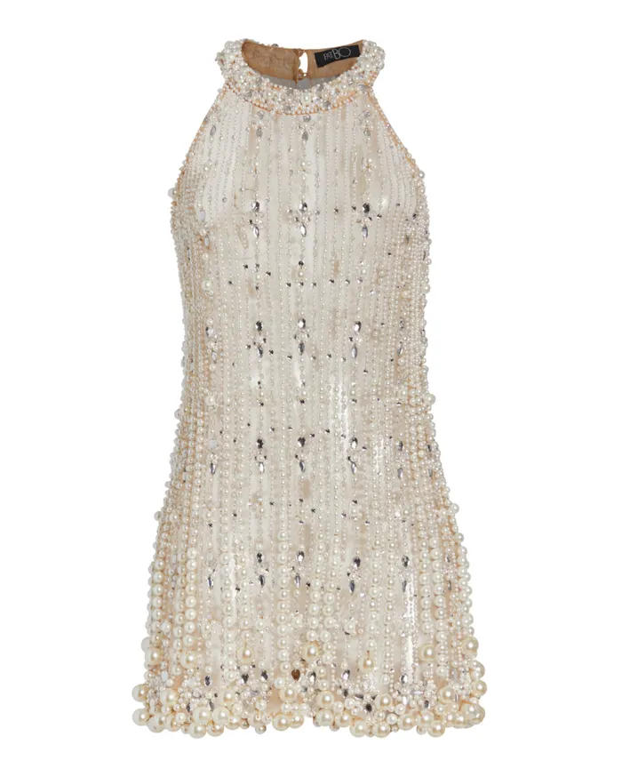 Women PatBO Matching Sets PearlBeaded Tunic Ivory Women PatBO Matching Sets PearlBeaded Tunic Ivory