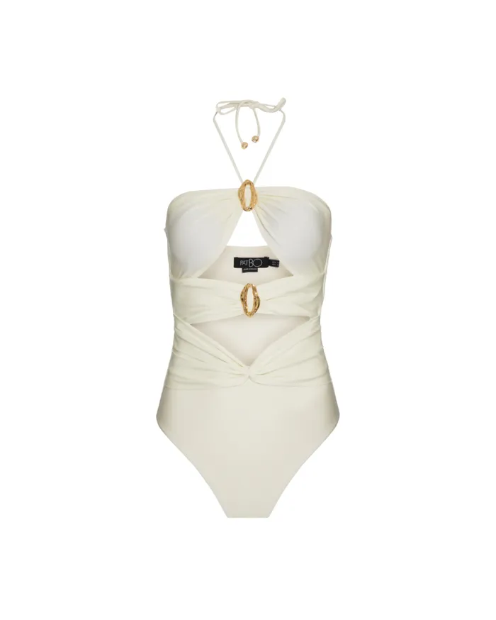 Women PatBO One Pieces PISCINA HALTERNECK ONE PIECE EXCLUSIVE Ivory