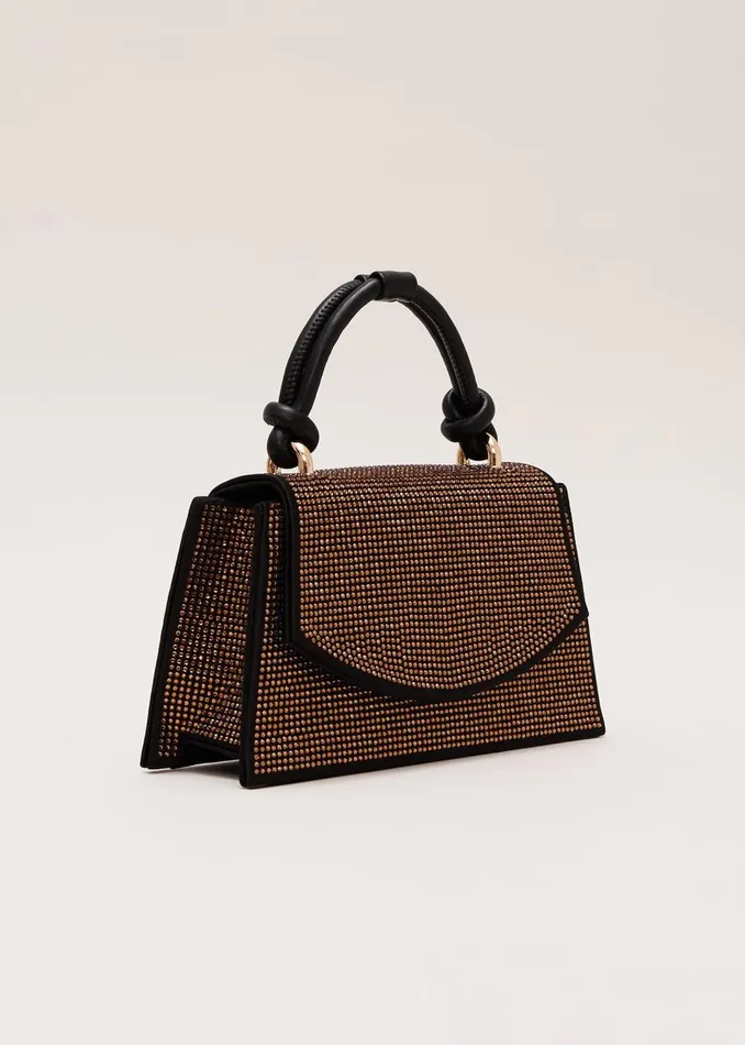 Women Phase Eight Bags and Clutches Gold Embellished Mini Tote