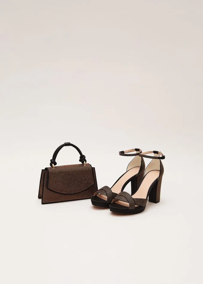Women Phase Eight Bags and Clutches Gold Embellished Mini Tote