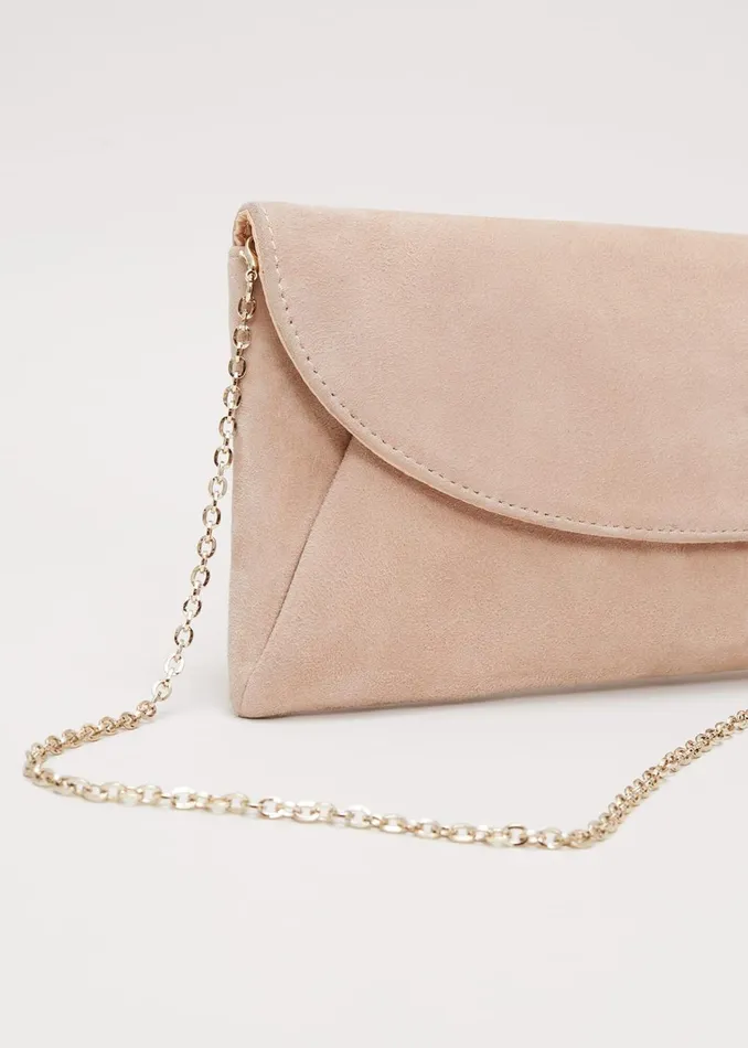 Women Phase Eight Bags and Clutches Suede Clutch Bag