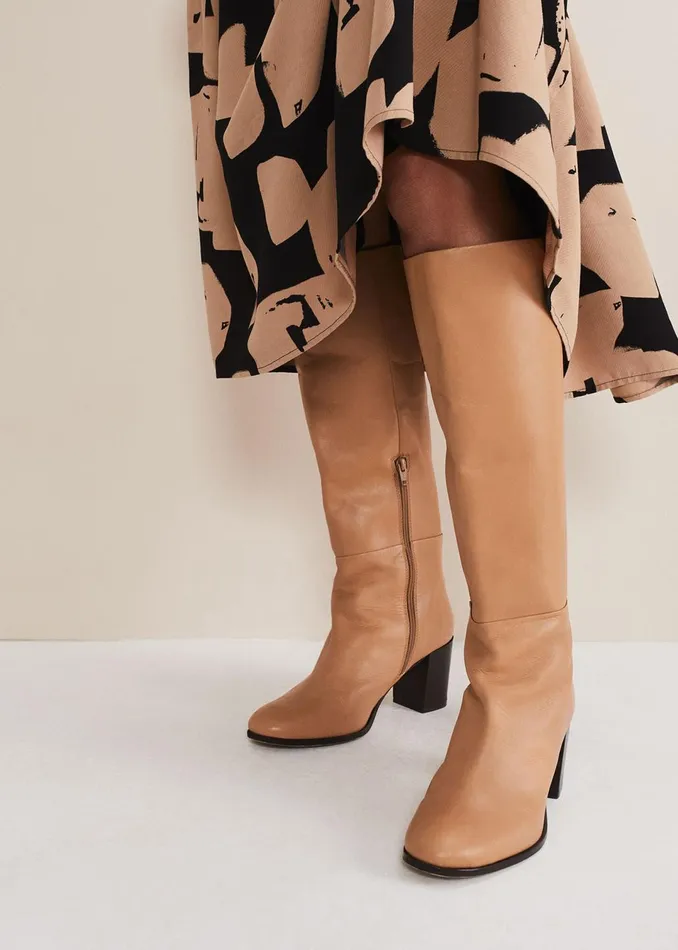 Women Phase Eight Boots Leather Knee High Boots