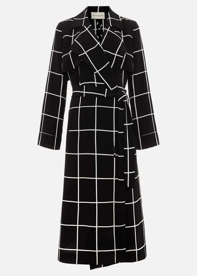 Women Phase Eight Coats Aspen Check Drape Trench