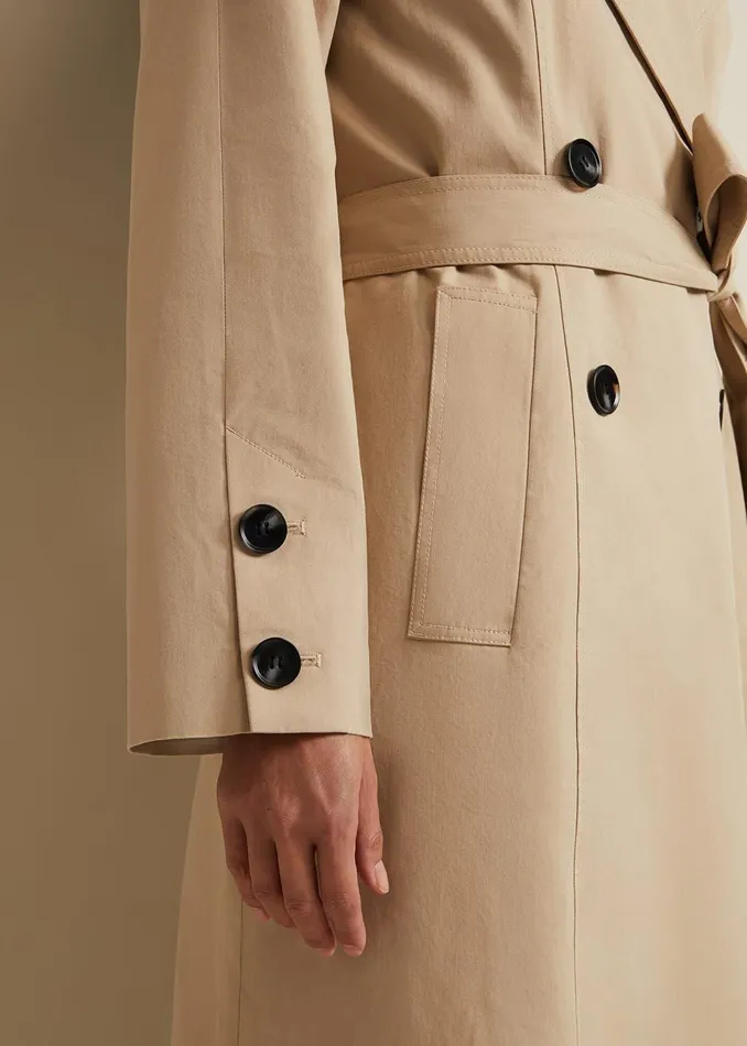 Women Phase Eight Coats Sandy Button Detail Trench