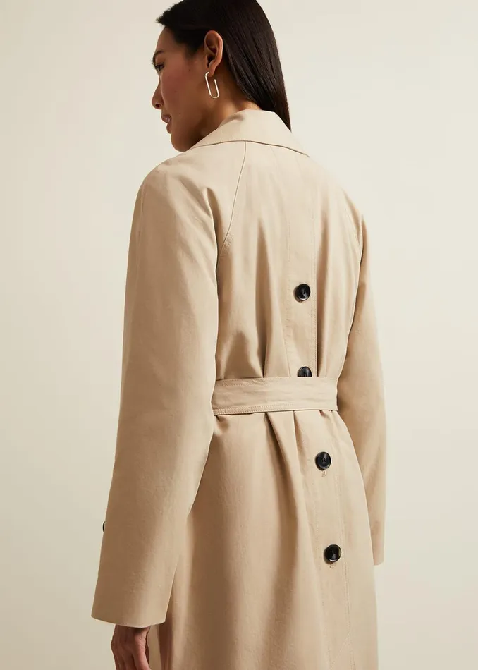 Women Phase Eight Coats Sandy Button Detail Trench
