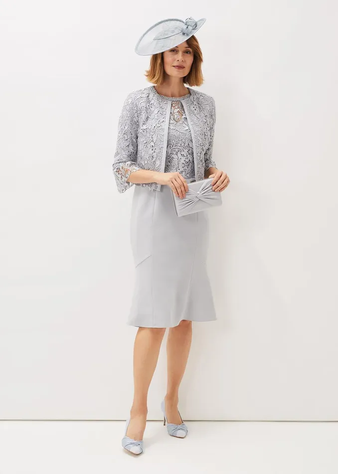 Women Phase Eight Dresses Alisha Double Layer Lace Peplum Dress