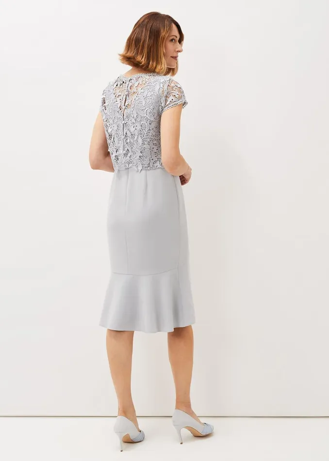 Women Phase Eight Dresses Alisha Double Layer Lace Peplum Dress
