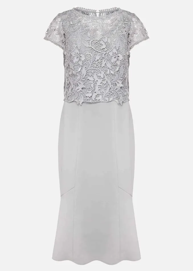 Women Phase Eight Dresses Alisha Double Layer Lace Peplum Dress