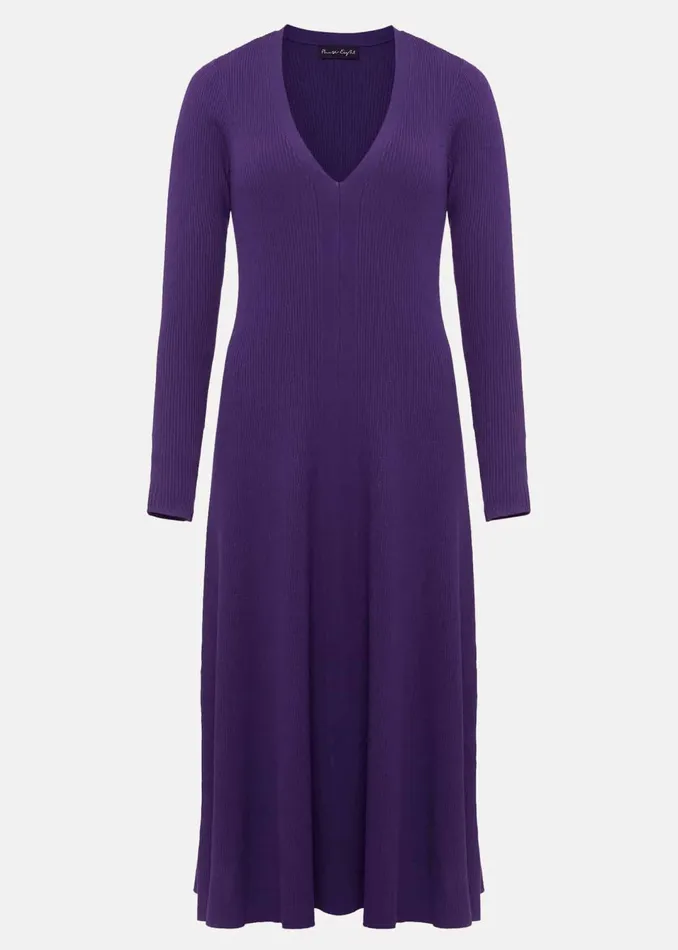 Women Phase Eight Dresses Amberlyn Purple Fit And Flare Midi Dress