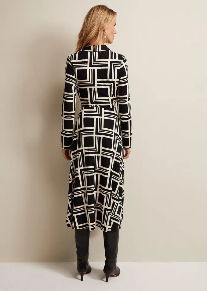 Women Phase Eight Dresses April Geo Midi Dress