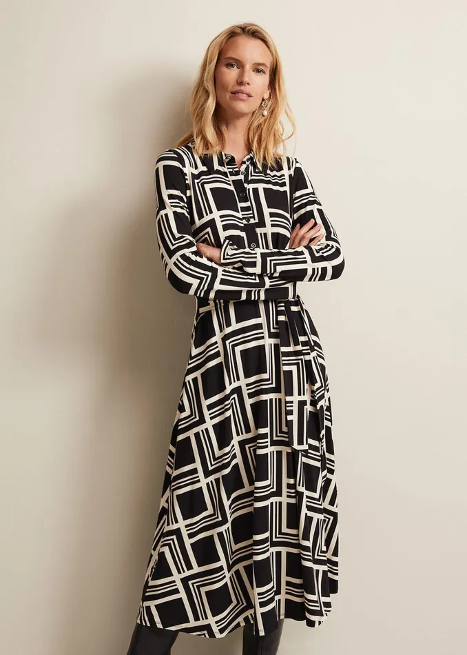 Women Phase Eight Dresses April Geo Midi Dress