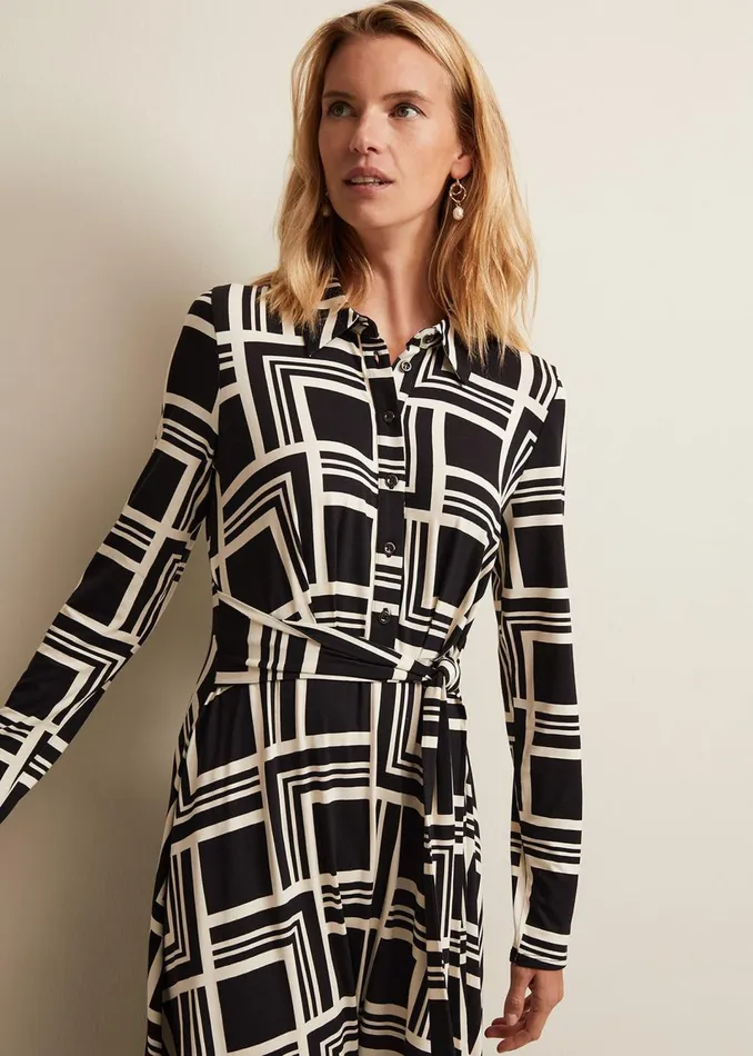 Women Phase Eight Dresses April Geo Midi Dress