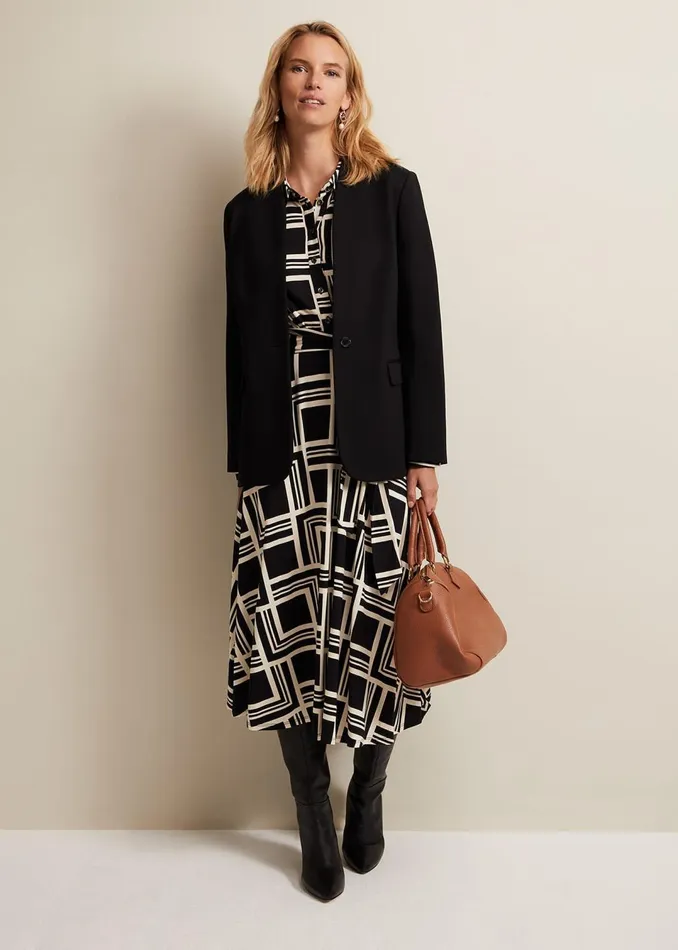 Women Phase Eight Dresses April Geo Midi Dress