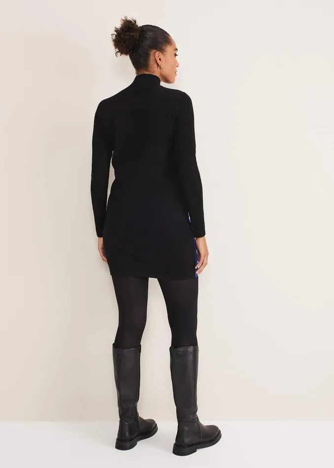 Women Phase Eight Dresses Arden Zip Detail Colour Block Knit Dress