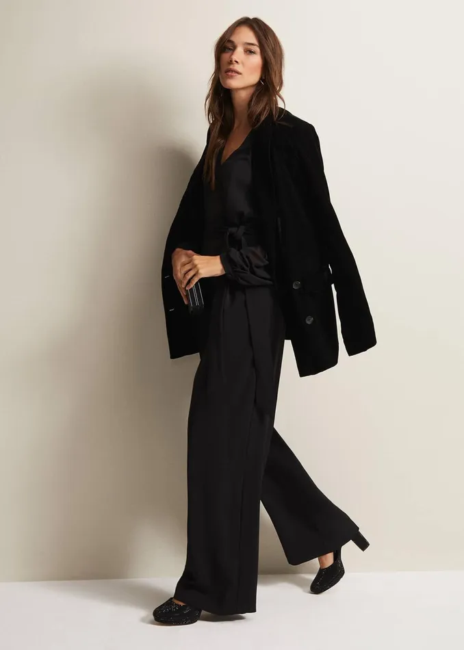 Women Phase Eight Dresses Audrey Black Wide Leg Jumpsuit