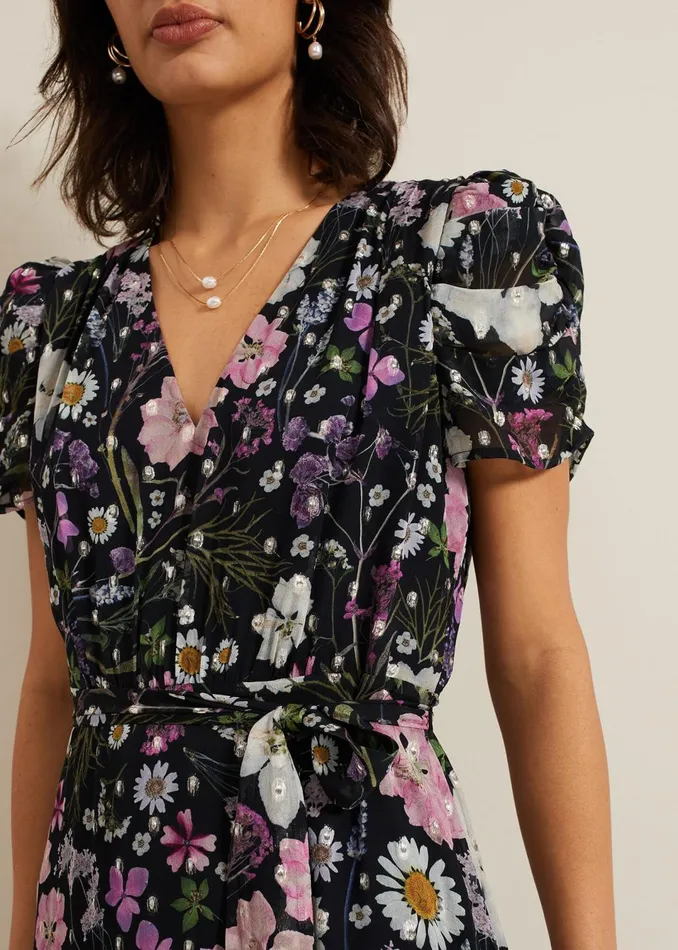 Women Phase Eight Dresses Azalea Print Fil Coupe Dress