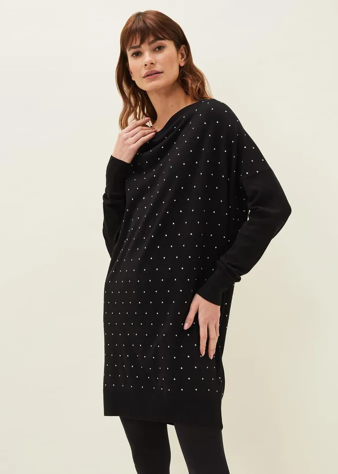 Women Phase Eight Dresses Bailie Studded Knit Dress