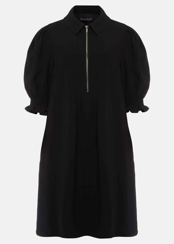 Women Phase Eight Dresses Candice Black Zip Mini Dress