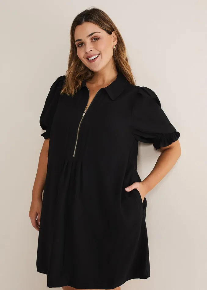 Women Phase Eight Dresses Candice Navy Zip Mini Dress