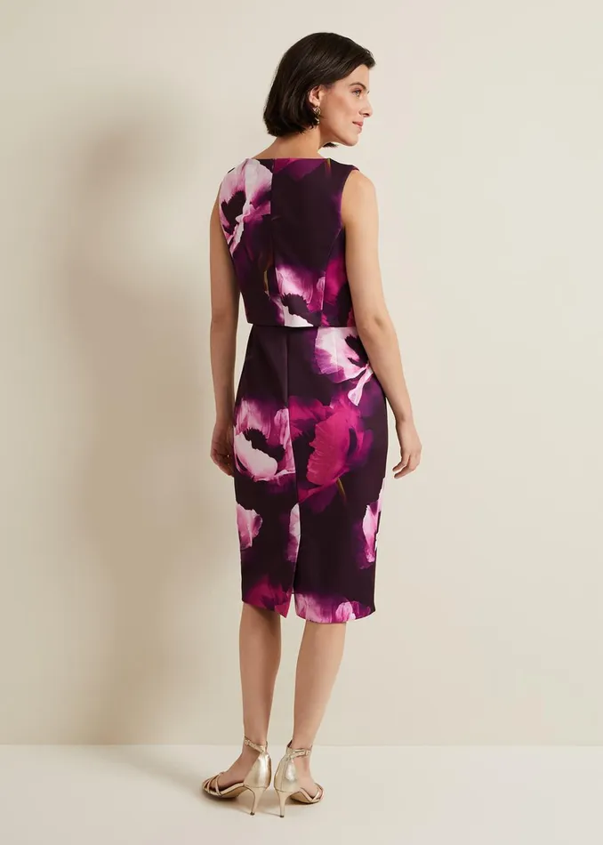 Women Phase Eight Dresses Christie Printed Scuba Midi Dress