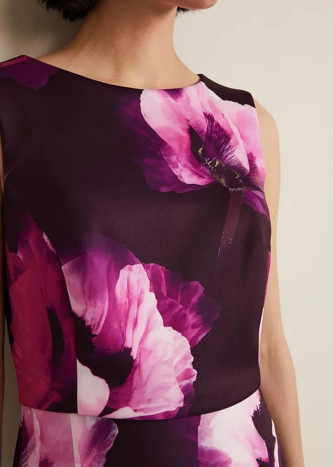 Women Phase Eight Dresses Christie Printed Scuba Midi Dress