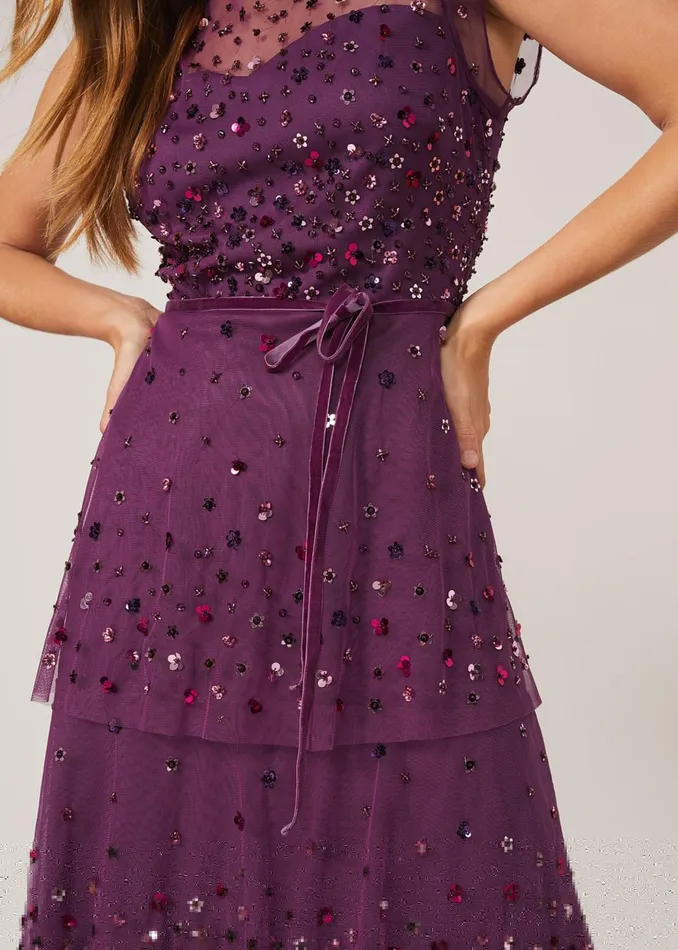 Women Phase Eight Dresses Cortine Embellished Tiered Dress