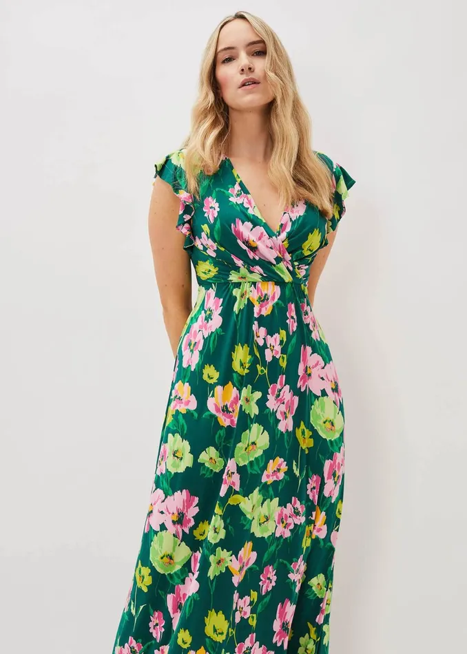 Women Phase Eight Dresses Effie Floral Jersey Maxi Dress