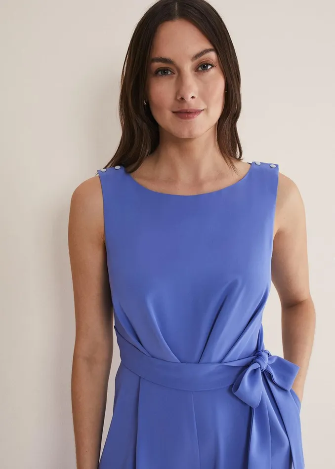 Women Phase Eight Dresses Elaina Blue Wide Leg Jumpsuit