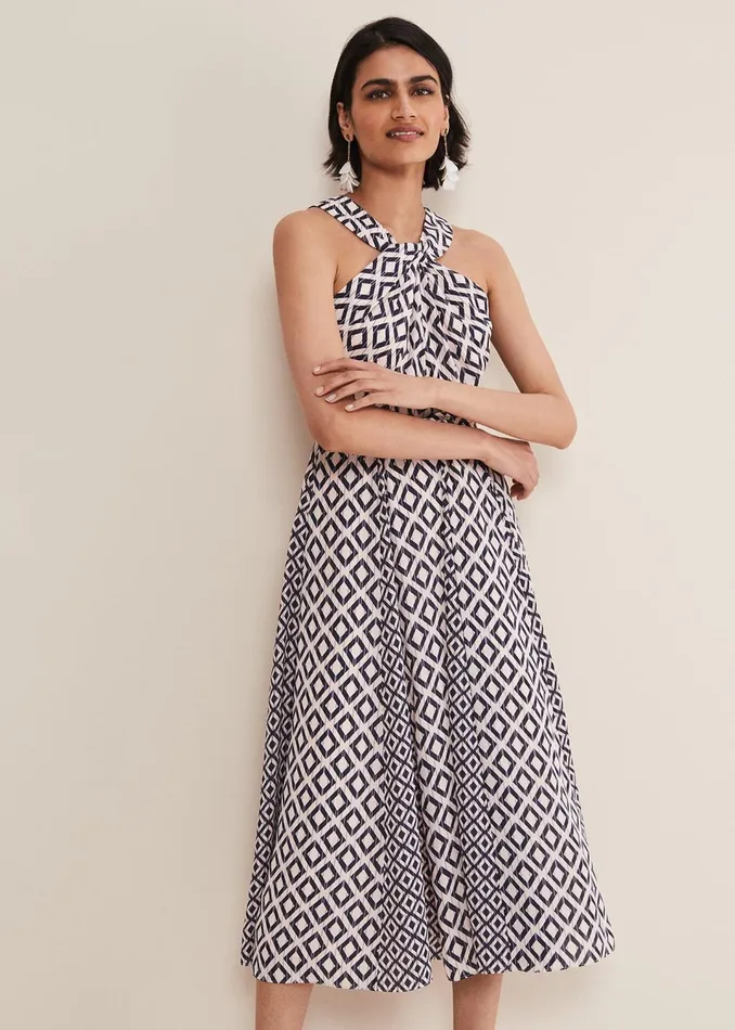 Women Phase Eight Dresses Ember Geo Midi Dress