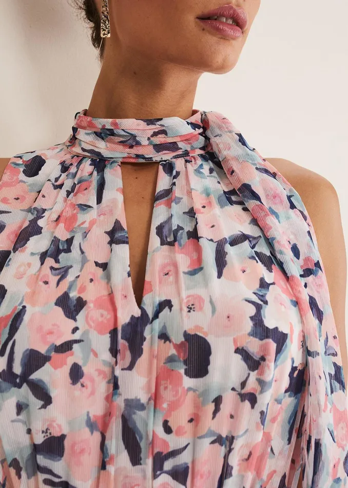 Women Phase Eight Dresses Esme Floral High Neck Maxi Dress