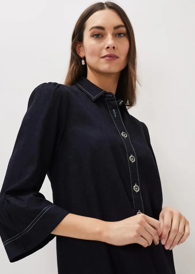 Women Phase Eight Dresses Fleur Denim Shift Dress