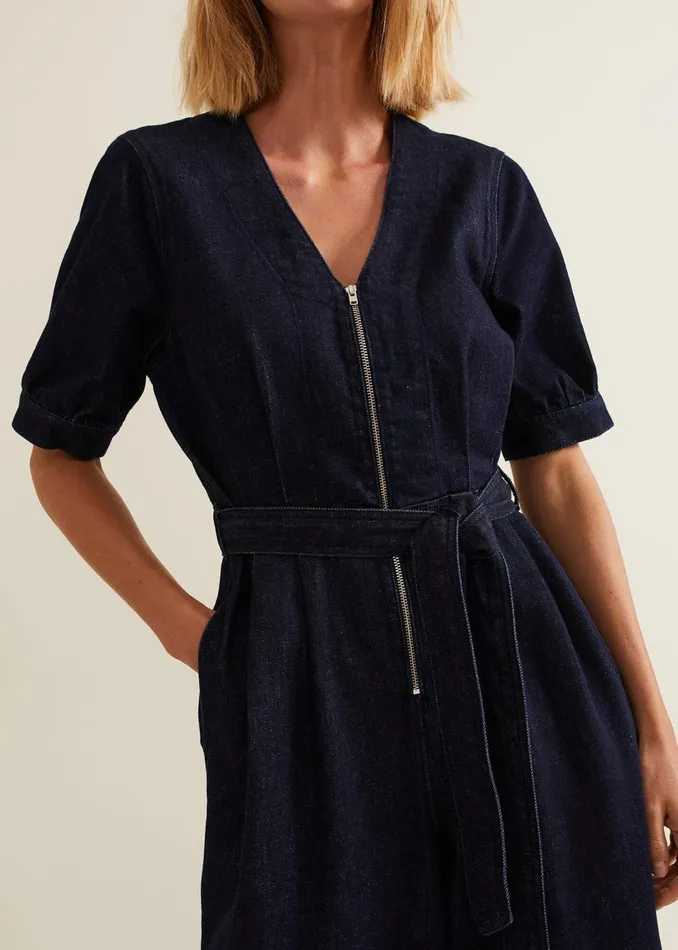 Women Phase Eight Dresses Florisa Denim Jumpsuit